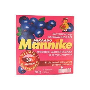 Manni mannavahupulber 200g mustikamaitseline