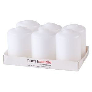 Lauaküünal Hansa Candle 40*60mm 7h 6tk valge