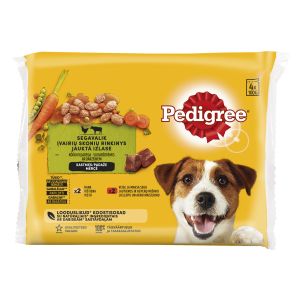 Pedigree koeraeine 4*100g kanaliha,lambaliha