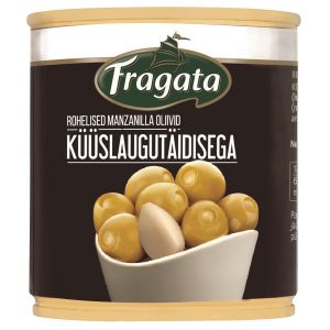 Rohelised oliivid küüslaugutäidisega, FRAGATA, 200g
