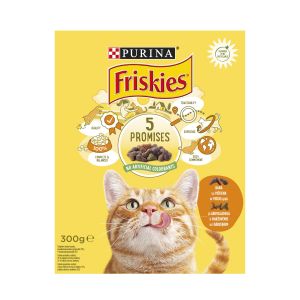 Friskies kuivtoit kassile 300g kana, maks, juurvili