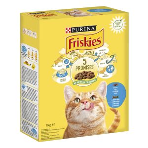 Friskies kuivtoit kassile 1kg lõhe, tuunikala, juurvili