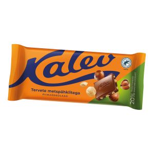 Šokolaad tervete metspähklitega, KALEV, 100 g