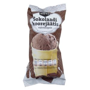 Hüva šokolaadi-koorejäätis 125ml/65g