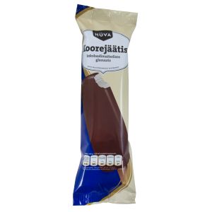 Hüva vanilli-koorejäätis šokolaadiglasuur 100ml/60g