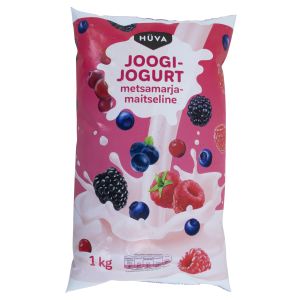 Hüva joogijogurt 1kg metsamarja