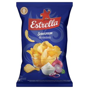 Kartulikrõps hapukoore- ja sibulamaitseline, ESTRELLA, 130 g