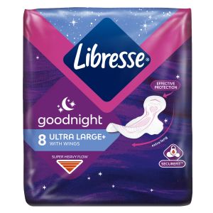 Hügieenisidemed Ultra Thin Goodnight Wings, LIBRESSE, 8 tk