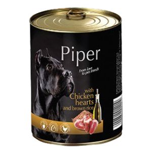 Piper konserv koerale 400g kanasüdame, pruuni riisi