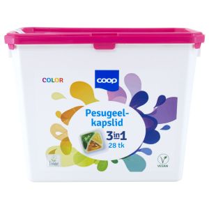 Coop pesugeel-kapslid 3-in-1 28tk