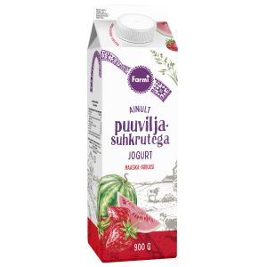 Farmi Jogurt maasika-arbuusi 900g ainult puuviljasuhkrutega