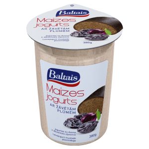 Baltais leivajogurt musta ploomiga 380g