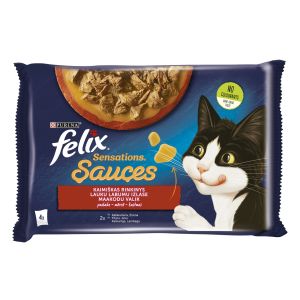 Felix Sensations kiisueine 4*85g kalkuniga