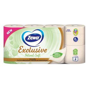 Tualettpaber Exclusive Natural Soft, 4-kihiline, ZEWA,
