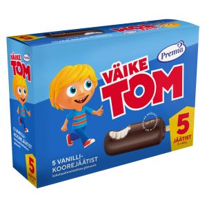 Väike Tom Vanilli-koorejäätis glasuuris 5*60g/90ml