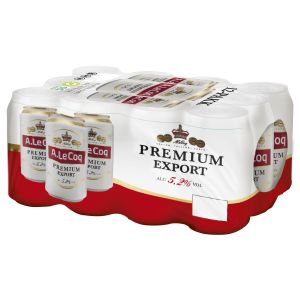 Õlu Premium Export 5,2% 12-pakk, A. LE COQ, 12x330 ml purk