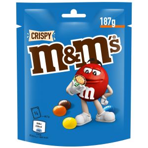 M&M's Crispy piimašokolaad värvilises glasuuris 187g