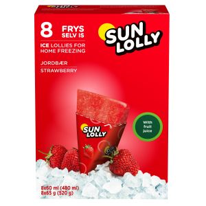 SUN LOLLY Mahlajääpulgad maasika 8x60ml